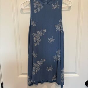 Honey Belle Blue Floral halter dress